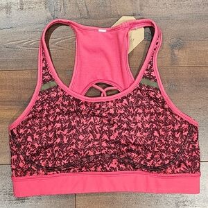 Lululemon Pink and Black Women's Sports Bra